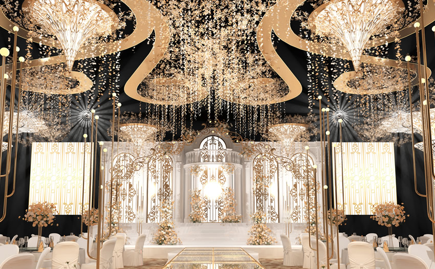 景洪花木兰喜事汇金色大厅效果展示